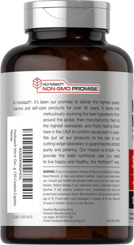 Horbäach Stickstoffmonoxid Max 3600mg | 120 Kapseln | mit Arginin AAKG für Männer... - Bild 3 von 8