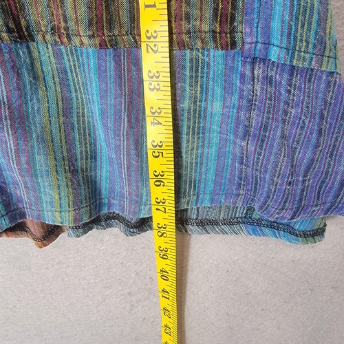 Ark Imports Dress Womens S M Patchwork Empire Waist Multicolor Nepal Straps Boho - Picture 16 of 20