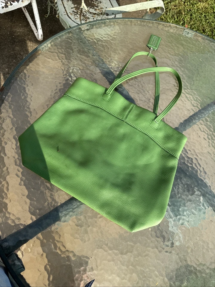 Bolso de Hombro Coach Hampton Vintage Cuero Guijarro Verde Foto 2 de 4