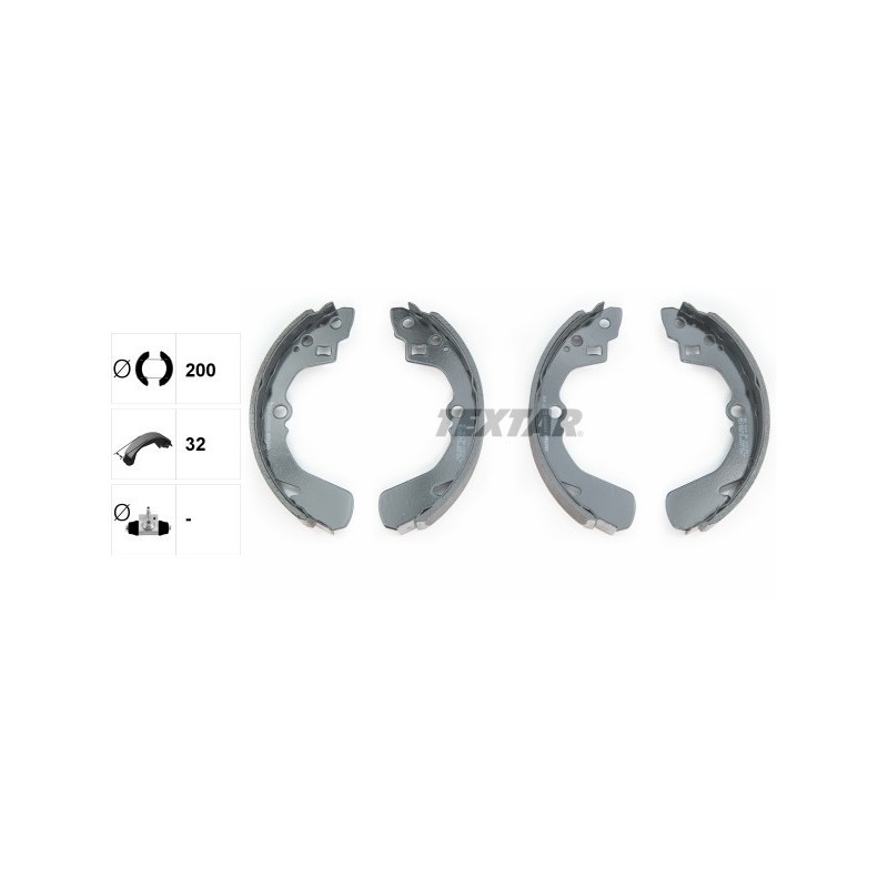 TEXTAR 91039001 Brake Shoe Set Rear for Liana Swift Baleno Applause Alto Charade