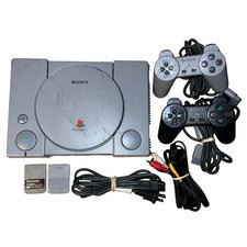 Sony PlayStation PS1 Console SCPH-7501 w/2 Co...