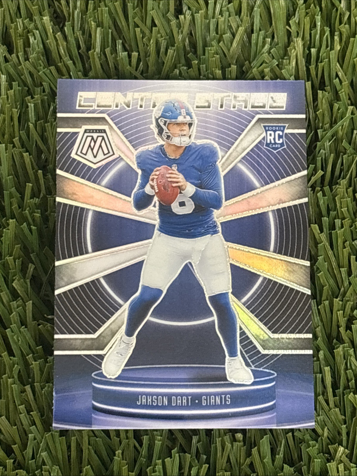 JAXSON DART ROOKIE 2025 Mosaic Football #7 Giants Center Stage SILVER PRIZM