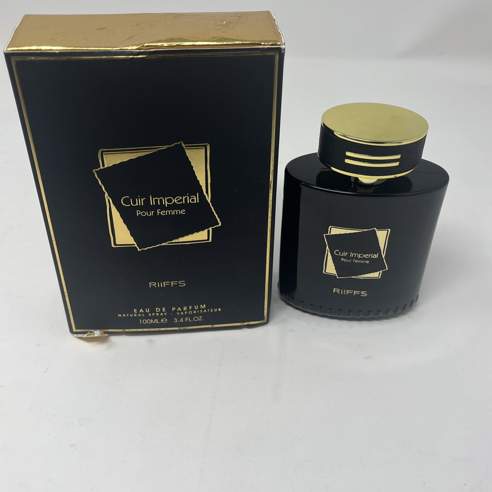 Cuir Imperial Eau De Parfum Spray By Riiffs 3.4 oz Eau De Parfum Spray Box Damag