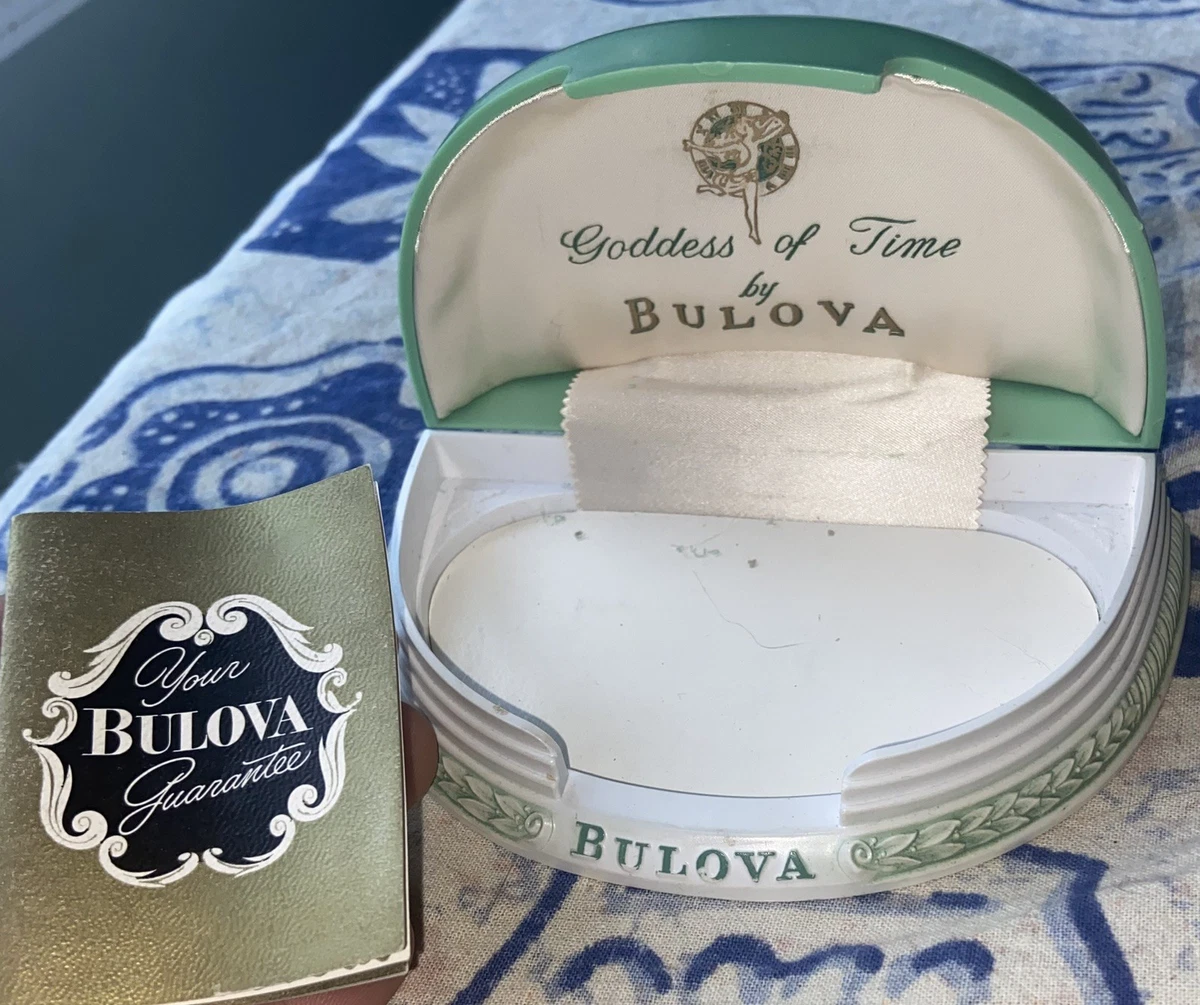 Antique Ladies Art Deco Bulova White GF Watch & Velvet Bulova Presentation Box Art Deco Bulova Box - Etsy main image 2