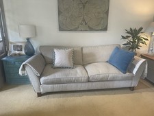 Marks & Spencer Neutral Linen Coloured Sofa Very Good Condition Collection Only