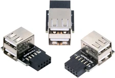 3Pcs/Set Motherboard 9Pin/10Pin Front Panel Header Female to Dual USB 2.0 Female