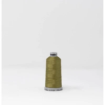 Madeira Polyneon No 40 Embroidery Thread 1100yd 1956 Olive Green Spool - Image 1 of 2