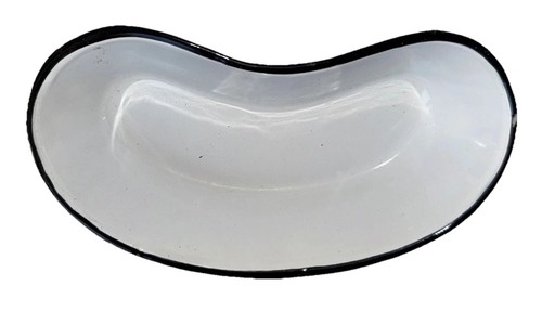 Vintage 1940s Cesco Columbian Made White Porcelain Enamel Metal Basin Tray
