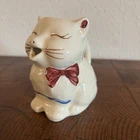 Vintage Pottery Puss 'N Boots Cat 4 3/4" Creamer Pitcher USA Patented