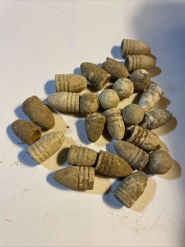 Lot Of 25 Various Union Confederate Civil War Bullets Manassas Virginia VA
