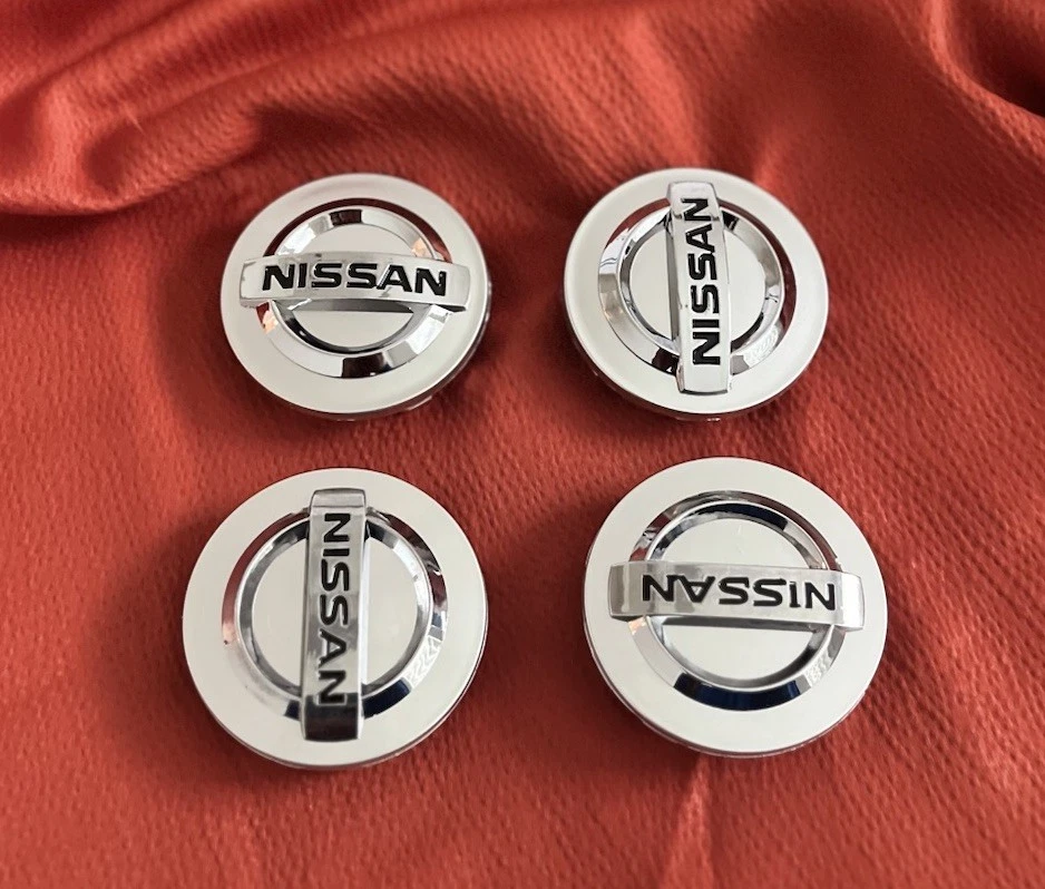 4 Nissan Silver 54mm Wheel Center Cap Fits Altima Maxima Murano Rogue - Image 3 of 4