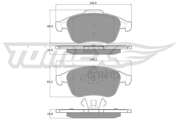 Tomex Brakes Bremsbelagsatz, Scheibenbremse TX 16-56 FüR Renault-image