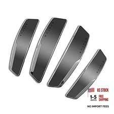 4Pcs High Glossy Slim Door Edge Guards Bumper Protector Trim Metallic Silver