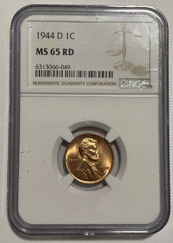 1944 D - Lincoln Wheat Cent - NGC MS65 RD - Exact Coin Imaged