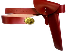 CS Civil War World war Army Cavalry Confederate Leather Waist Belt  Holster Rep
