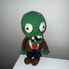 Handmade by Anna Crochet Zombie Plush Plants vs. Zombies Brown Green Red