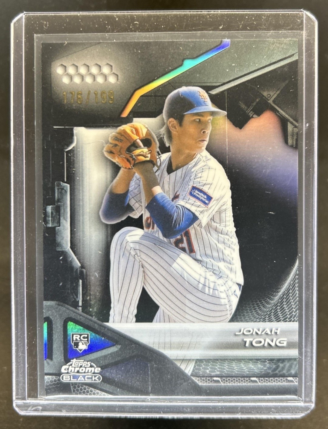 2026 Topps Chrome Black Jonah Tong RC Refractor Rookie #/199 Mets