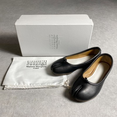 Maison Margielaタビ BALLET SHOES 36 1/2 Maison Margiela Tabi Ballet Flats Ballerina Shoes Black Leather