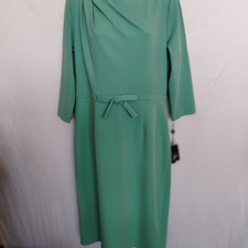 ADRIANNA PAPELL Green Faus Wrap Sheath Dress Size 12