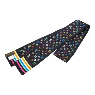 Louis Vuitton M71992 Multicolor Bandeau Monogram Scarf Noir LV No BOX