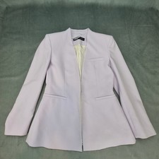 Giacca blazer Zara donna lilla risvolto reversless aderente media 2139-701