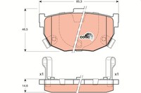 Bremsbelagsatz Scheibenbremse Cotec Trw GDB3170 FüR Gk Elantra Hyundai Rd Slc Xd