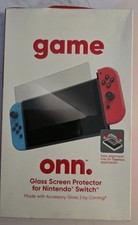 onn Glass Screen Protector Nintendo Switch Corning 9H w/ Alignment Tray