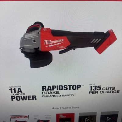 Milwaukee M18 FUEL 4 1/2'' / 5'' 18V Cordless Angle Grinder, No-Lock - 2880-20