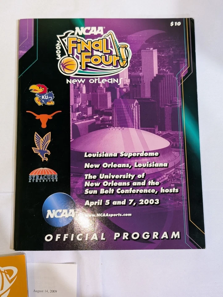 Lote NCAA Final 4 Boletos, Programas y Carta '02, '03, '06, '08, '09 y '10 Foto 2 de 4