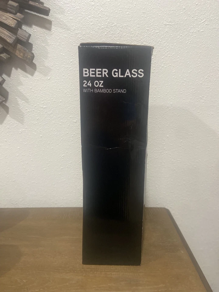 Vaso de cerveza Florida Gators 24 OZ con soporte de bambú oficial MLB Memory Company NUEVO Foto 4 de 4