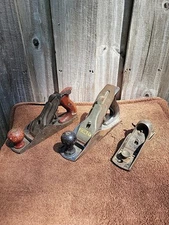 Lot Of 3 Vintage Planes,Stanley No.3, Defiance, Unmarked. SEE PICTURES. 