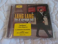 LANG LANG LIVE AT CARNEGIE HALL 2-DISC CD NEW 2003 PIANO SCHUMANN LISZT CHOPIN