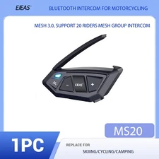 EJEAS MS20 MESH 3.0 Motorcycle Bluetooth Headset 20 Riders 3000m Group Intercom