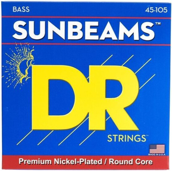 DR NMR-45 'Sunbeams' Nickel 4-String Bass Guitar Strings 45-105