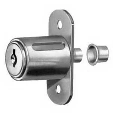 CompX C8043-C415A-14A, Disc Tumbler Sliding Door Lock, Bright Nickel 