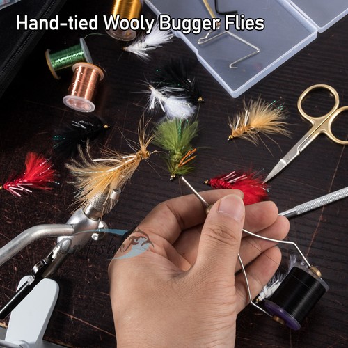 Moscas de pesca con mosca hechas a mano con cuentas de oro 15 piezas - Imagen 7 de 8