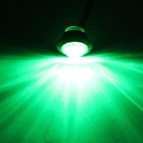 10X Luz Marcadora de Bala Lateral LED Verde 3/4" Redonda 3 Para Camioneta Remolque Camioneta 12V - Imagen 12 de 12