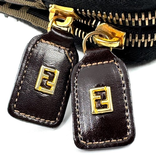 FENDI Zucca Kosmetiktasche Nylon Handtasche Handtasche echt - Bild 13 von 19