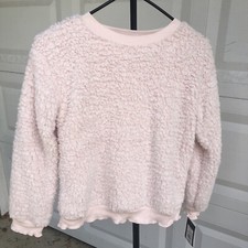 Art Class pullover Jacket Plush Pink Size L 10-12