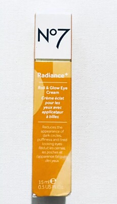 No7 Radiance+ Roll & Glow Brightening Roll-on Eye Cream Vitamin C - 0.5 oz - NEW