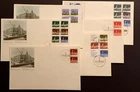Canada Stamps 1985 First Day Covers x 5 Houses of Parliament Booklet Panes ++(w)
