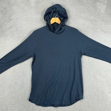 True Classic Mens Hoodie Shirt Medium Navy Blue Athletic Stretch Long Sleeve NEW