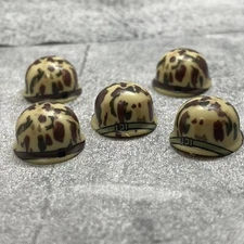 5pack Desert Camo WW2 Helmet Blocks Accessories for Minifigures A107032