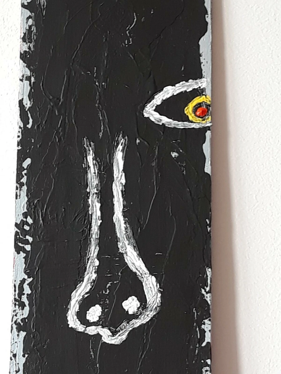 Cuadro pintura original. Título: Alquitrán. Acrílico sobre tabla.