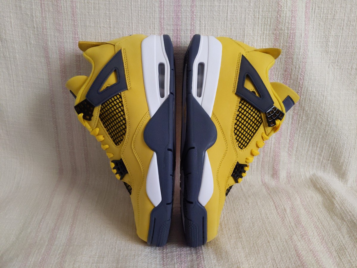 Air Jordan 4 イエロー Nike Air Jordan 4 Retro Lightning Yellow Black AJ4 CT8527 700 Men