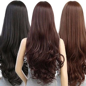 Women Long Curly Wavy Full Wig Heat Resistant Hair Cosplay Party