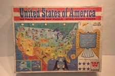 1967 Whitman United States of America 100 Piece Picture Map Puzzle