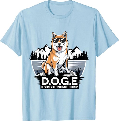 DOGE Department Of Government Efficiency Cute Shiba Inu Dog T-Shirt Hoodie - Picture 8 of 14
