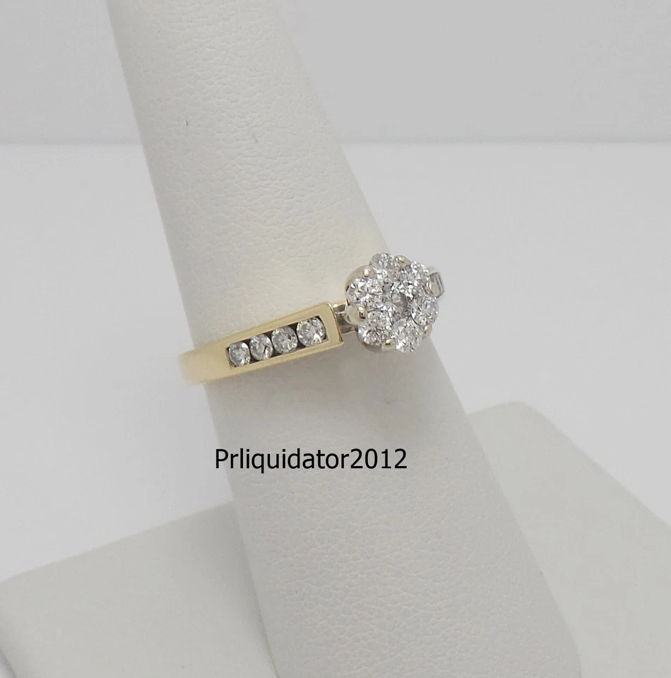 3/4CT Natural Diamond Engagement Wedding Bridal Ring 14K Yellow Gold Band - Image 2 of 4