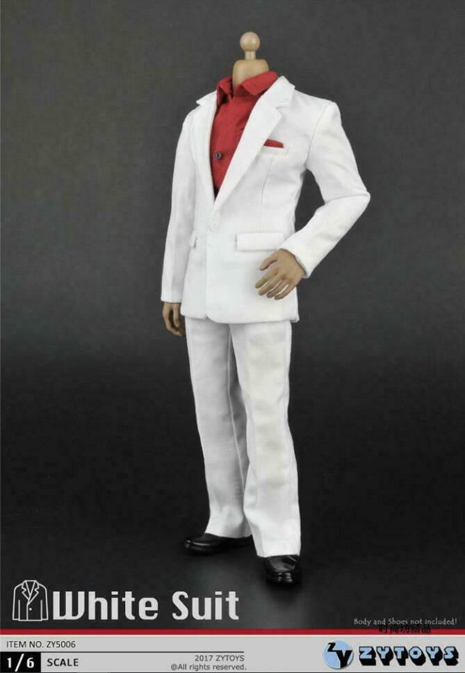 ZY TOYS 1/6 Scale WHITE Suit Set For 12